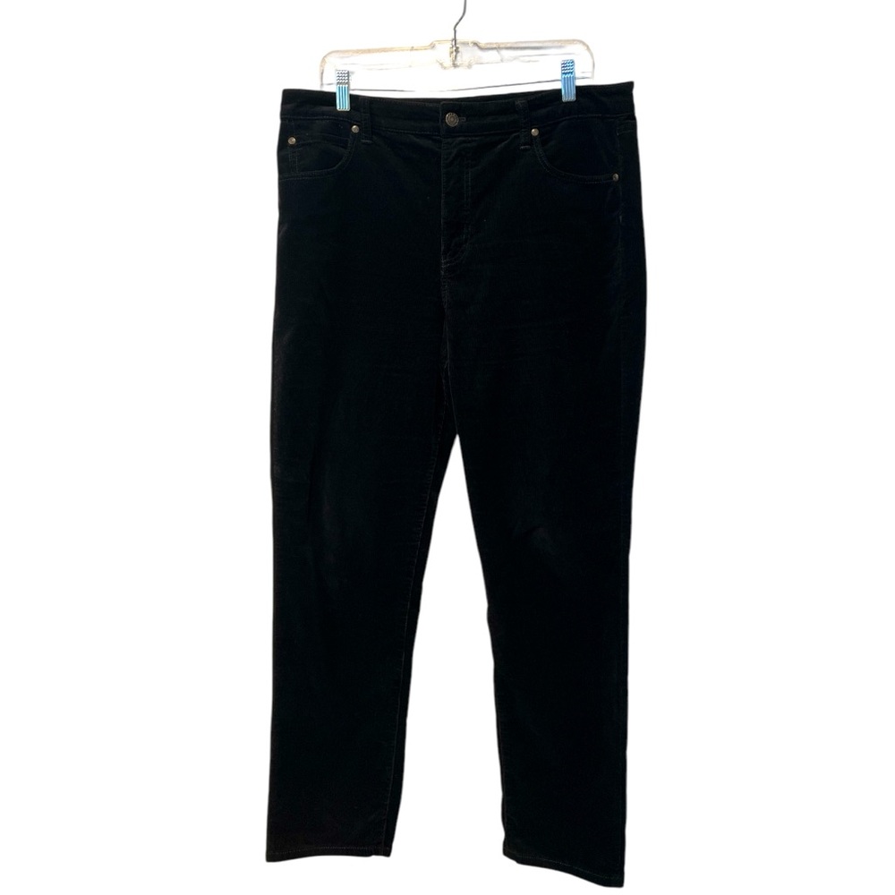 Talbots black corduroy high-rise straight leg size 14